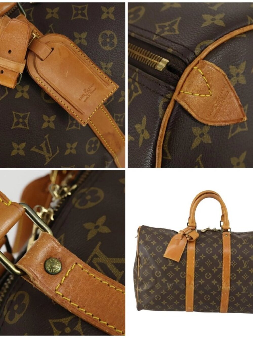 LOUIS VUITTON Monogram Keepall 45 Boston Bag M41428 LV Auth 155039 - Picture 5 of 14